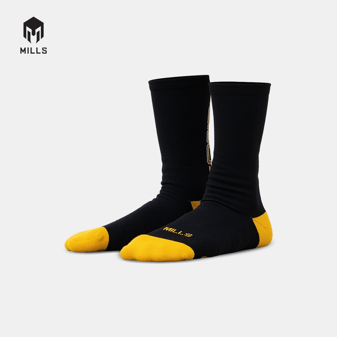 MILLS KAOS KAKI OLAHRAGA SPORT ONIC NOSTALNIC QUARTER SOCK BLACK/YELLOW 05804007 17ONC
