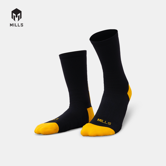 MILLS KAOS KAKI OLAHRAGA SPORT ONIC NOSTALNIC QUARTER SOCK BLACK/YELLOW 05804007 17ONC