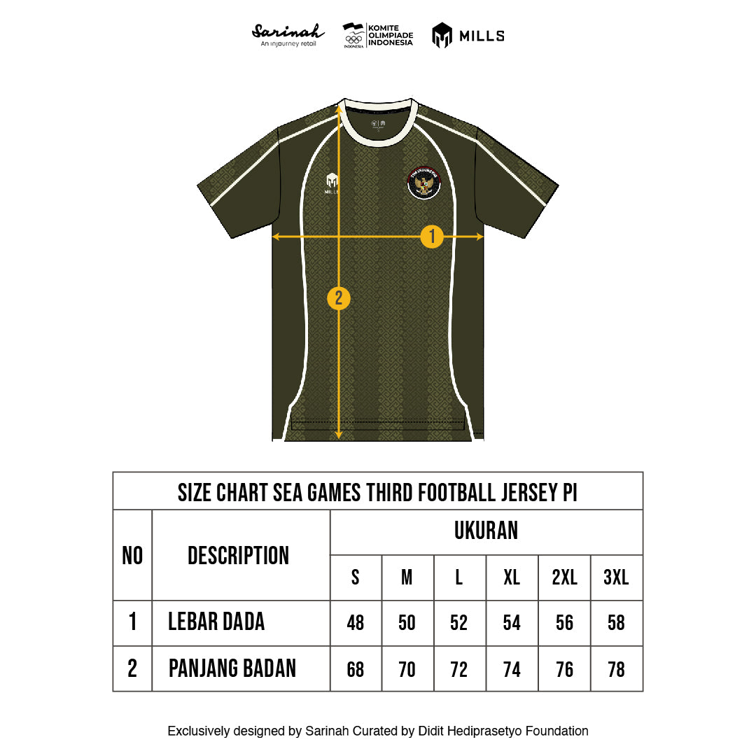 MILLS SEA GAMES THIRD FOOTBALL JERSEY PI GREEN 00100808 50SGM