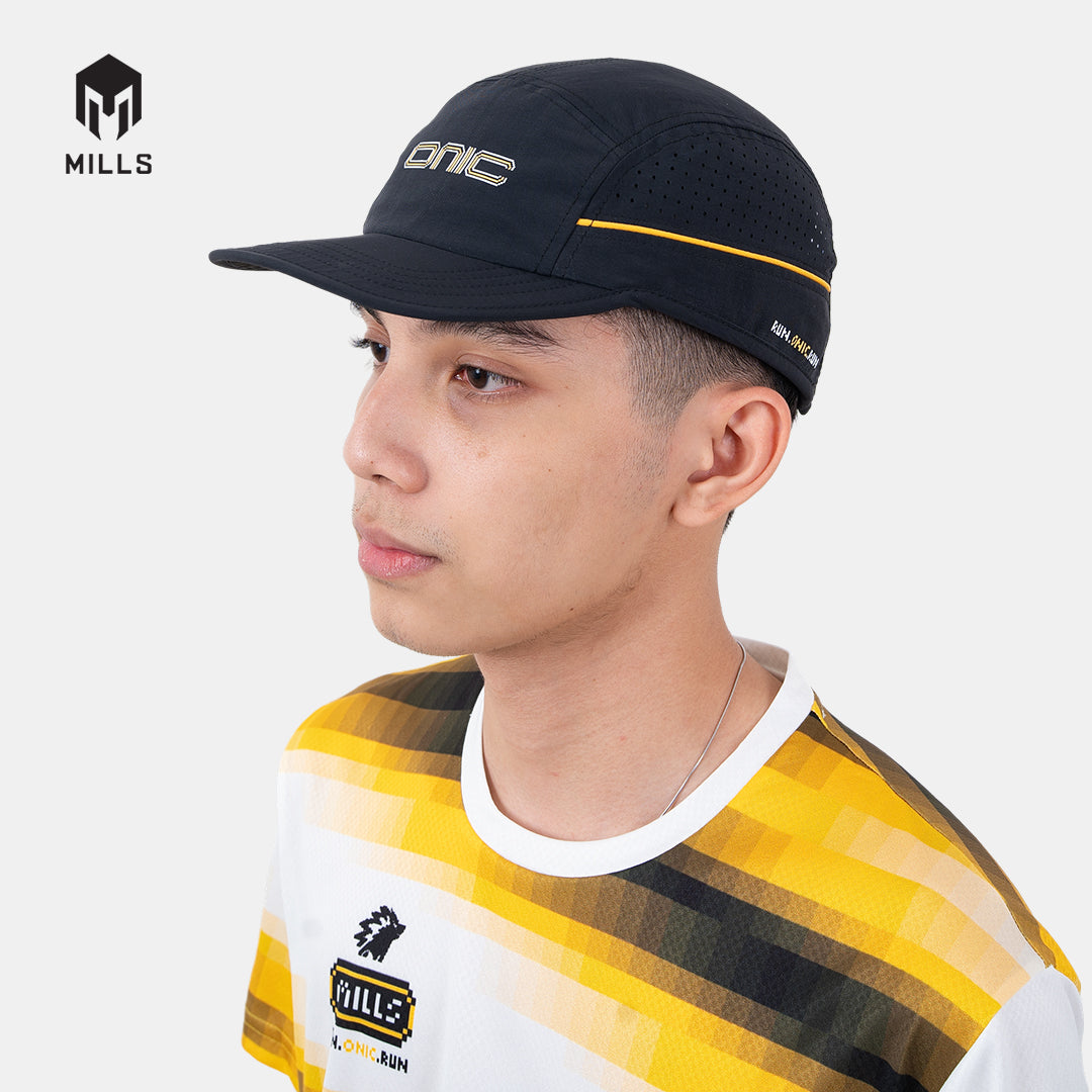 MILLS ONIC NOSTALNIC RUNNING CAP BLACK 09104117 10ONC