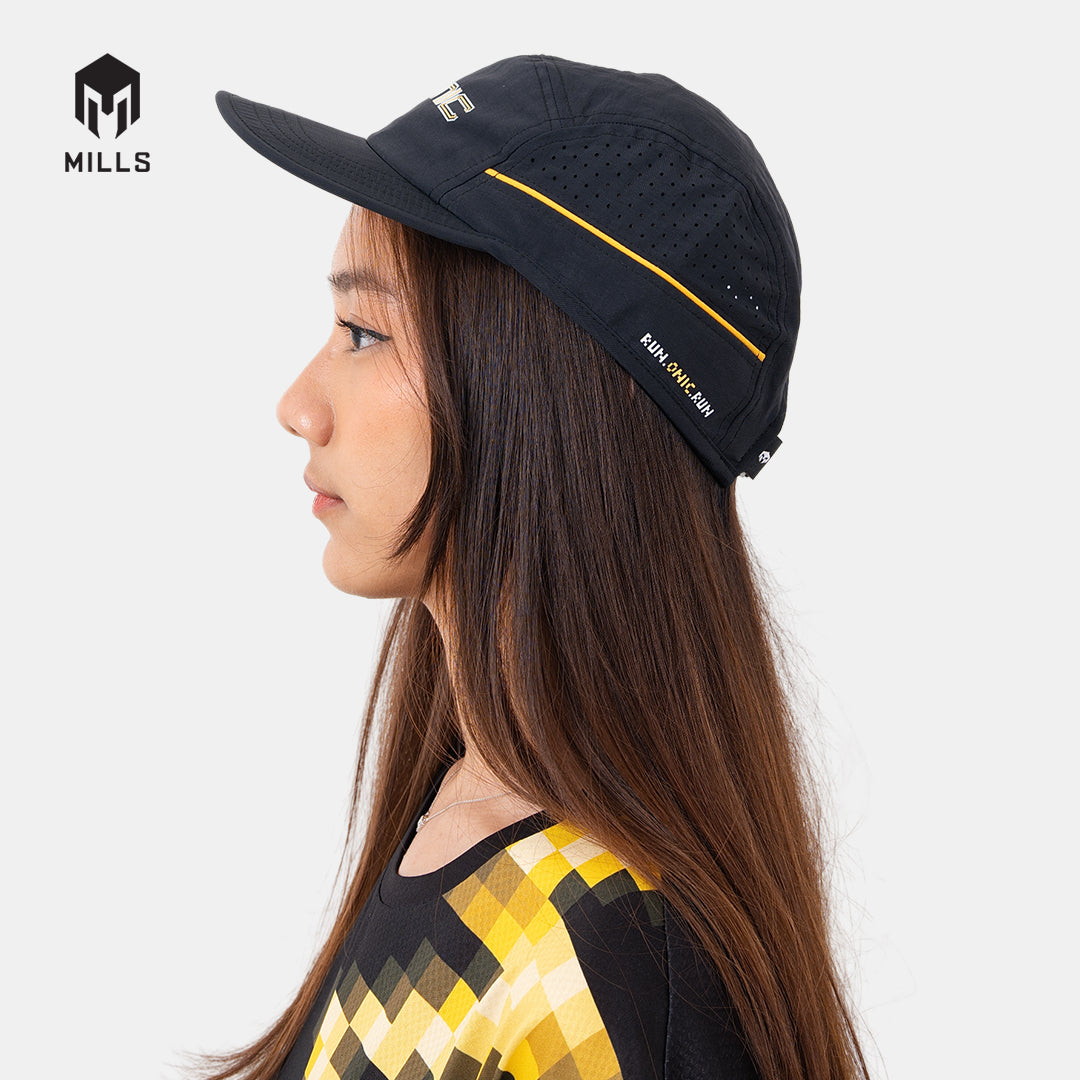 MILLS ONIC NOSTALNIC RUNNING CAP BLACK 09104117 10ONC