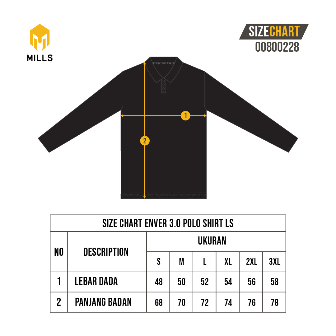 MILLS POLO SHIRT ENVER 3.0 POLO SHIRT LONG SLEEVE 00800228
