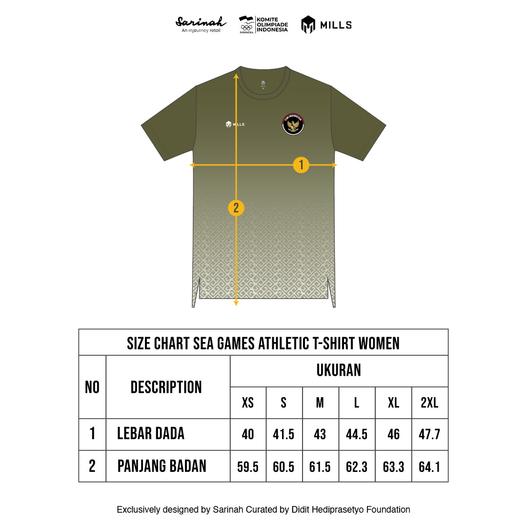 MILLS SEA GAMES ATHLETIC T-SHIRT WOMEN GREEN 00100812 50SGM