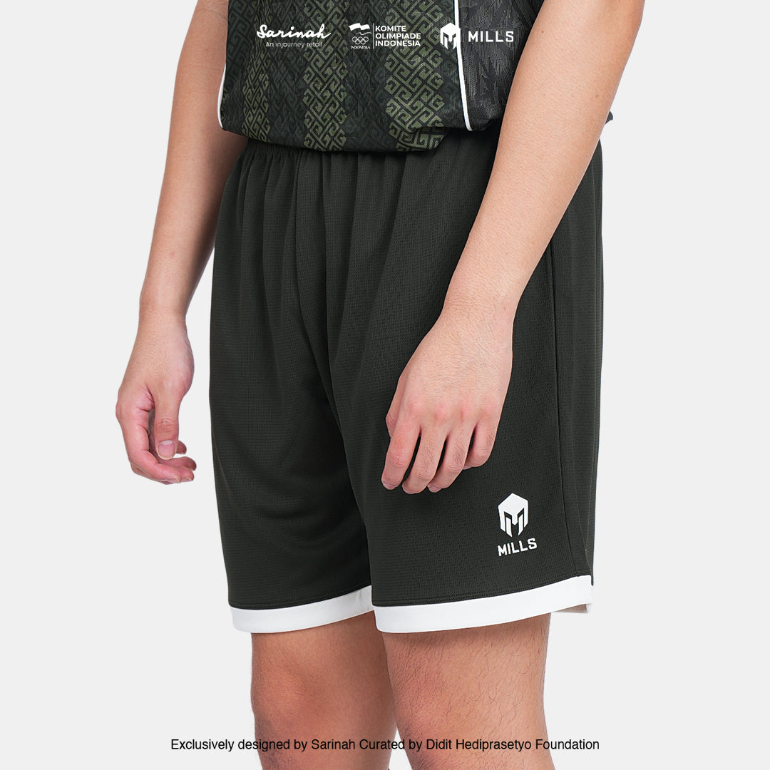 MILLS SEA GAMES AWAY FOOTBALL SHORT PI GREEN 03100376 50SGM