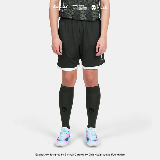 MILLS SEA GAMES AWAY FOOTBALL SHORT PI GREEN 03100376 50SGM