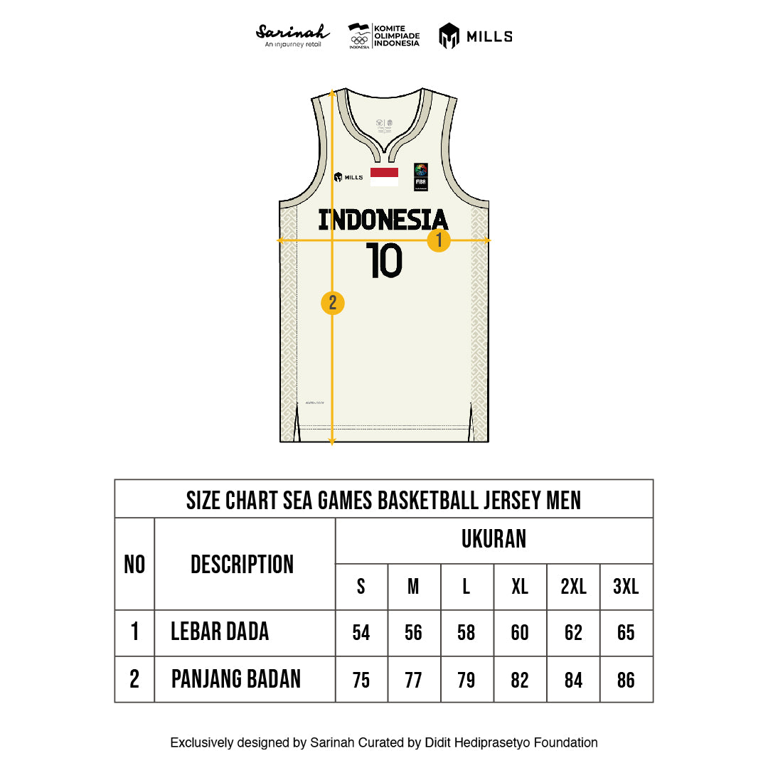 MILLS SEA GAMES BASKETBALL JERSEY MEN BEIGE 01100083 66SGM
