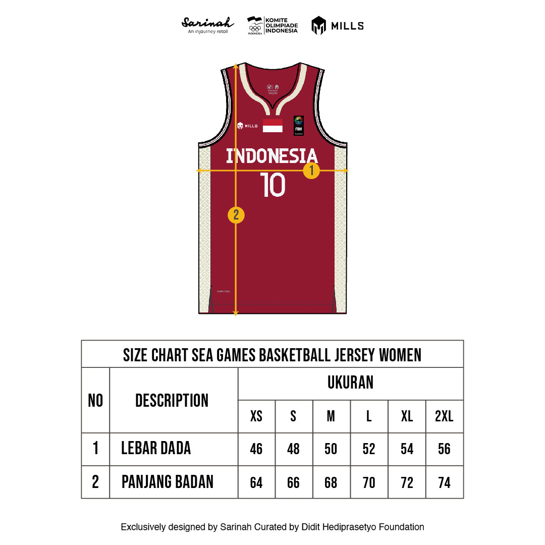 MILLS SEA GAMES BASKETBALL JERSEY WOMEN RED 01100084 30SGM