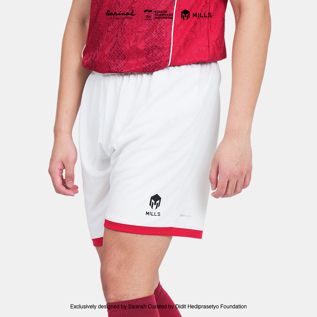 MILLS SEA GAMES HOME FOOTBALL SHORT PI BEIGE/RED 03100375 67SGM