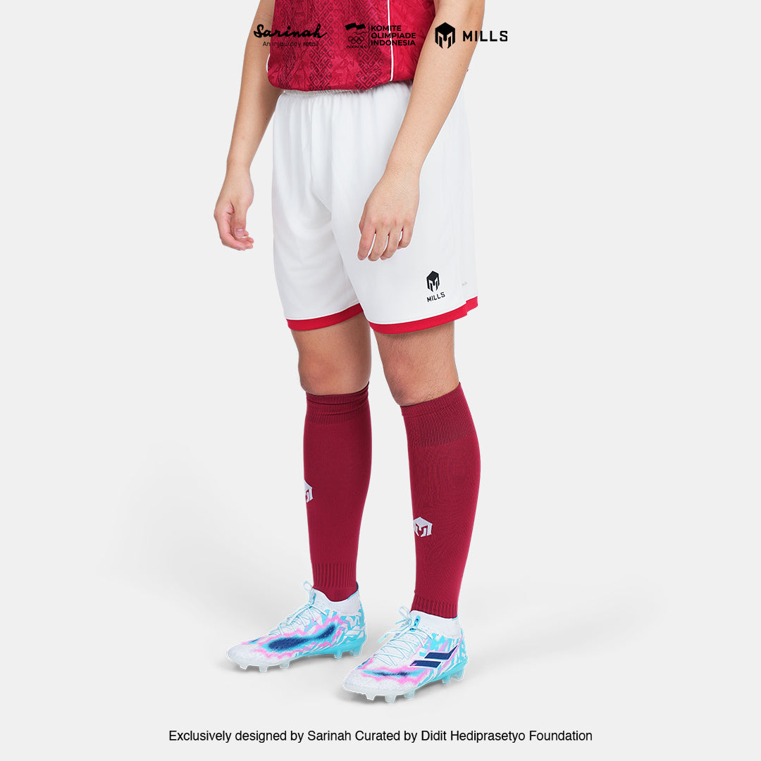 MILLS SEA GAMES HOME FOOTBALL SHORT PI BEIGE/RED 03100375 67SGM