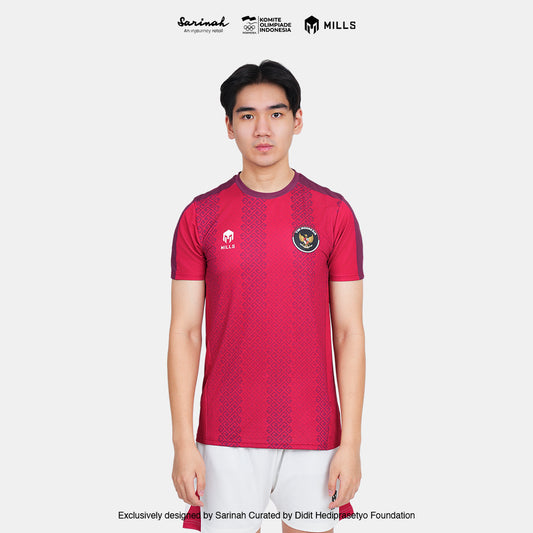 MILLS SEA GAMES INDOOR T-SHIRT RED 00100801 30SGM