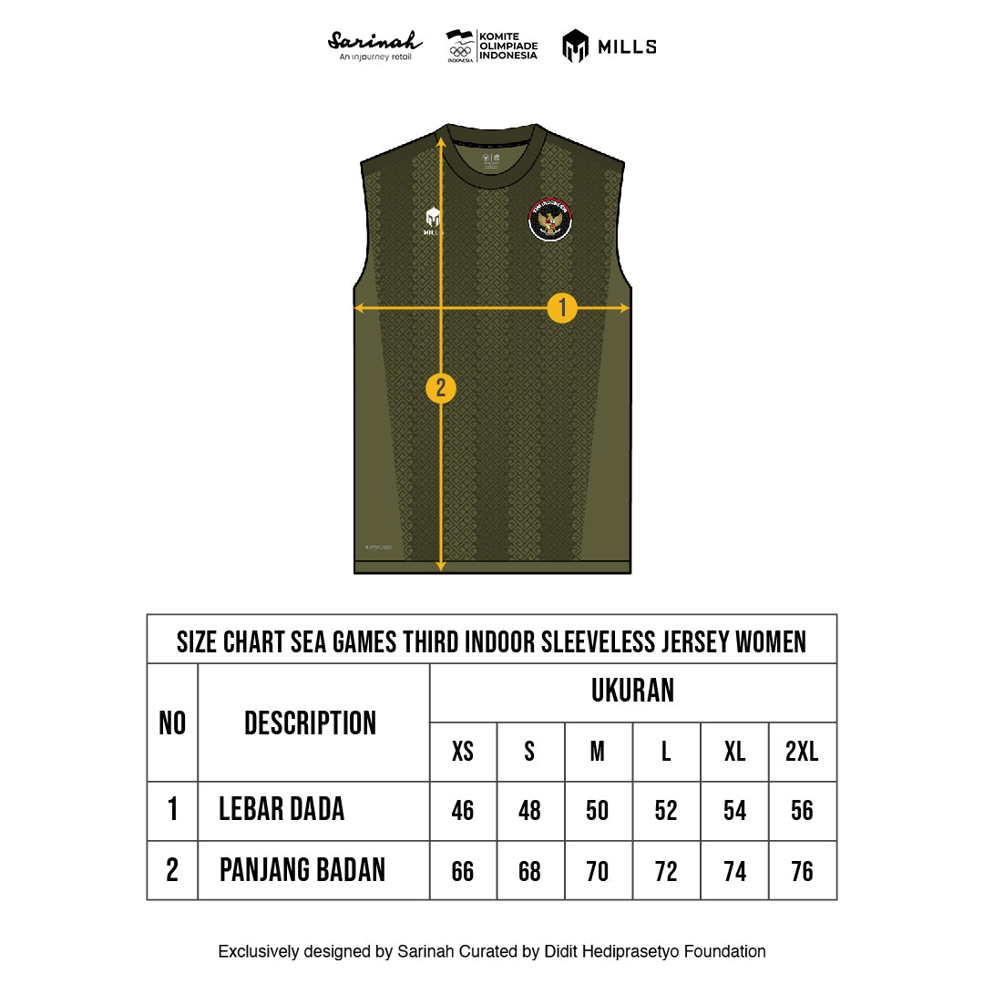MILLS SEA GAMES THIRD INDOOR SLEEVELESS WOMEN GREEN 01100082 50SGM