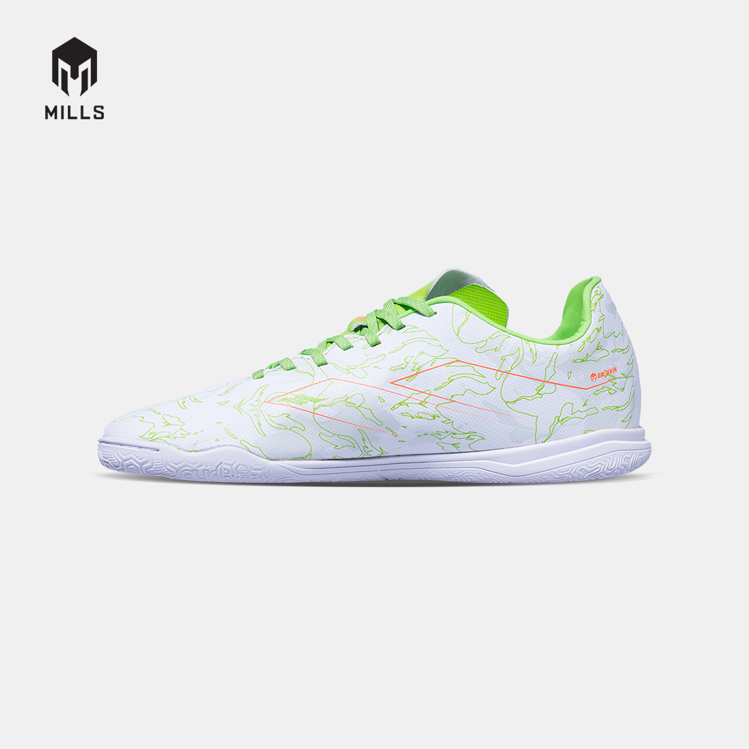 MILLS SEPATU FUTSAL FLAME 2.0 IN JR WHITE/LIME GREEN 9803503