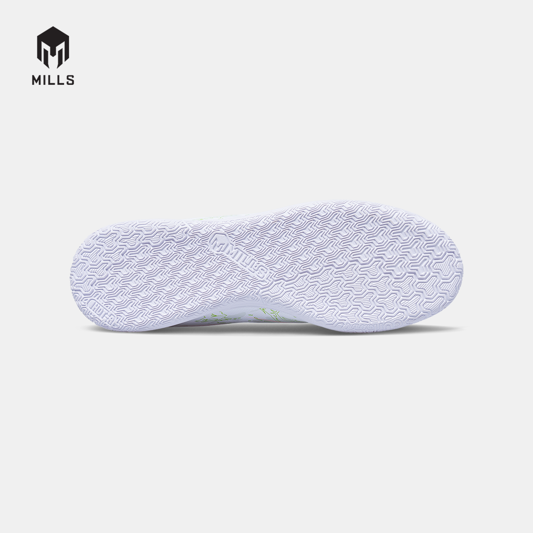MILLS SEPATU FUTSAL FLAME 2.0 IN JR WHITE/LIME GREEN 9803503