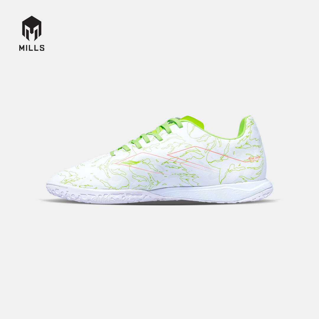 MILLS Sepatu Futsal Flame 2.0 IN White / Lime Green 9403908