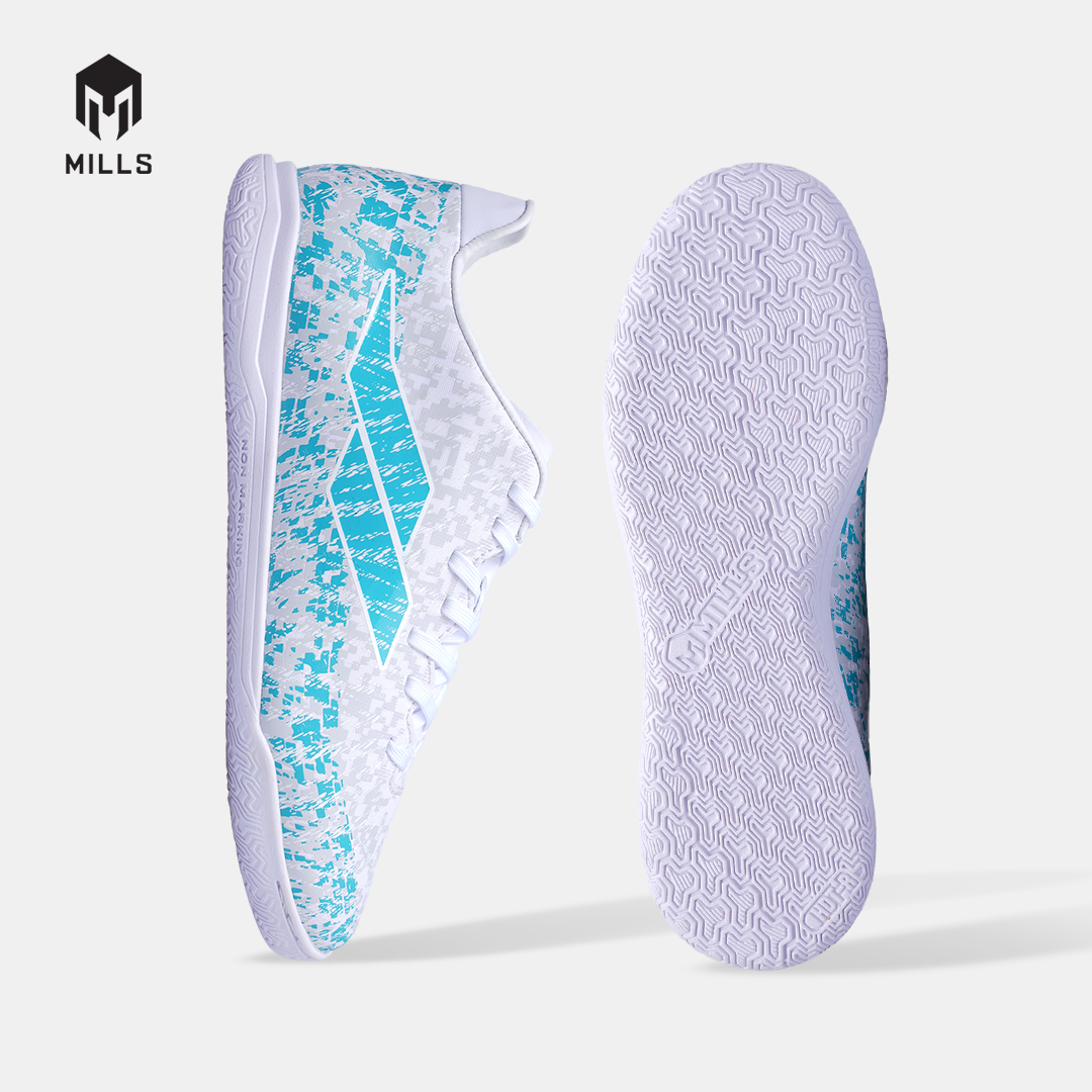 MILLS SEPATU FUTSAL GLADION IN JR WHITE/JAVA.CYAN/SOFT.GREY 9804205