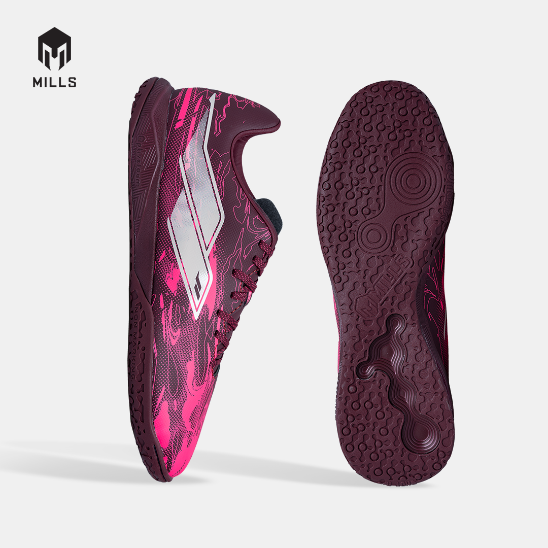 MILLS SEPATU FUTSAL NOUVA IN BURGUNDY/HOT.PINK 9408803