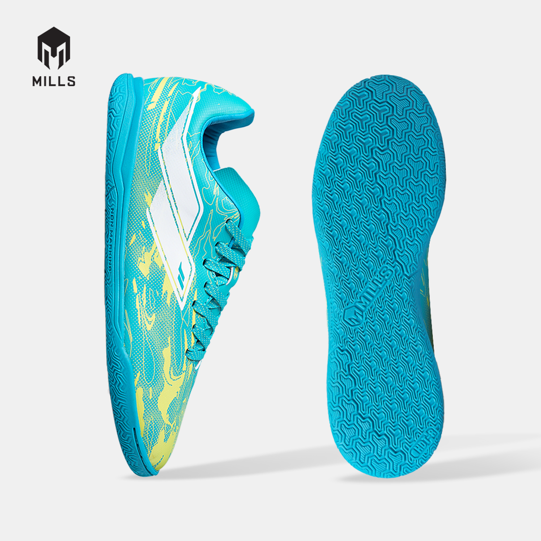 MILLS SEPATU FUTSAL NOUVA IN JR JAVA CYAN/GLOW LIME 9808806