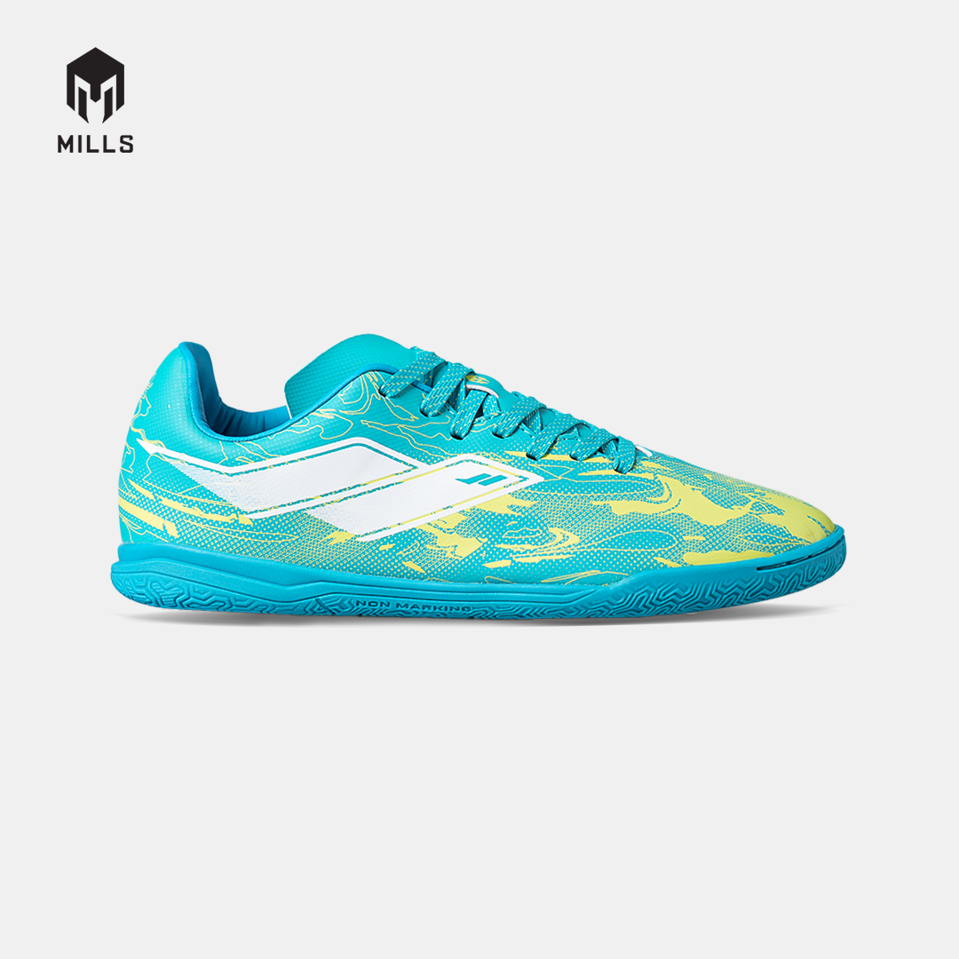 MILLS SEPATU FUTSAL NOUVA IN JR JAVA CYAN/GLOW LIME 9808806
