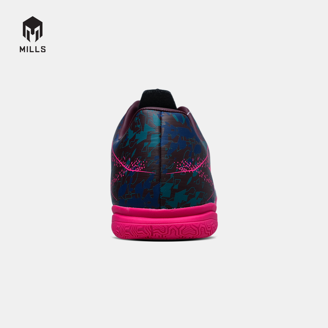 MILLS SEPATU FUTSAL RIYU IN MAROON/MAGENTA/GREEN 9404408