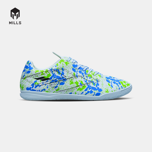 MILLS SEPATU FUTSAL RIYU IN WHITE/BLUE/NEON GREEN 9404407
