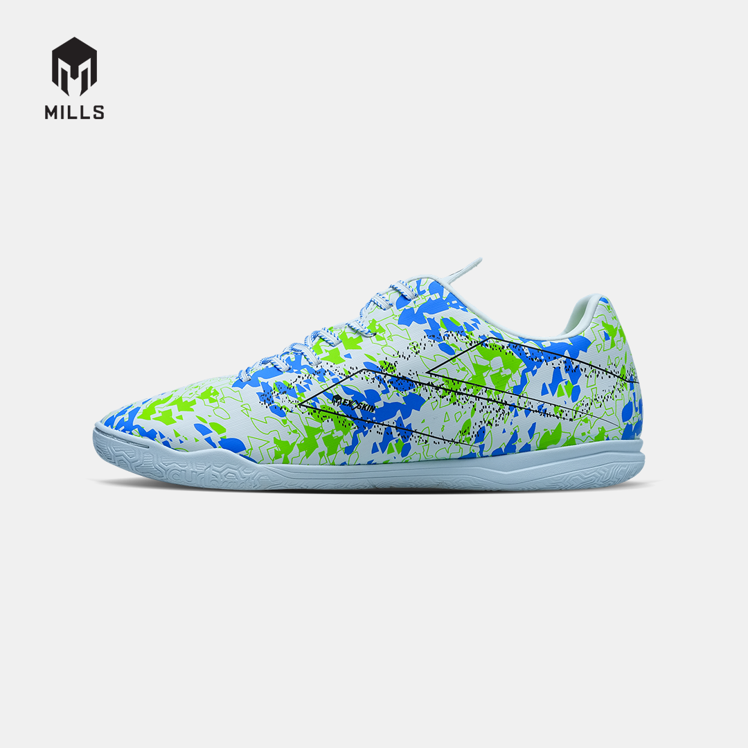 MILLS SEPATU FUTSAL RIYU IN WHITE/BLUE/NEON GREEN 9404407