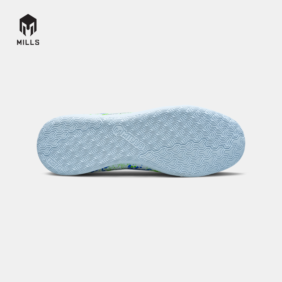 MILLS SEPATU FUTSAL RIYU IN WHITE/BLUE/NEON GREEN 9404407