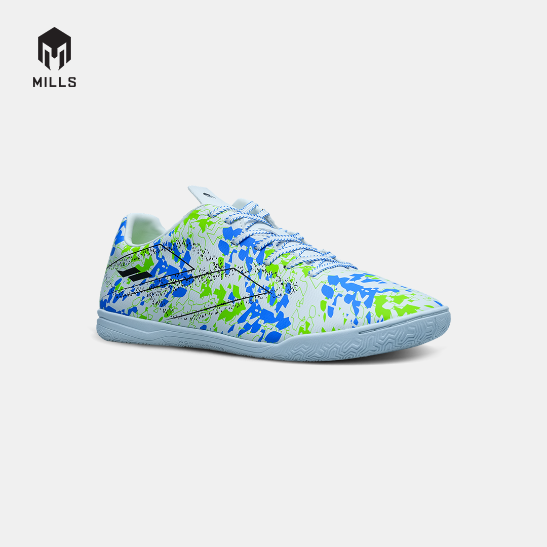 MILLS SEPATU FUTSAL RIYU IN WHITE/BLUE/NEON GREEN 9404407