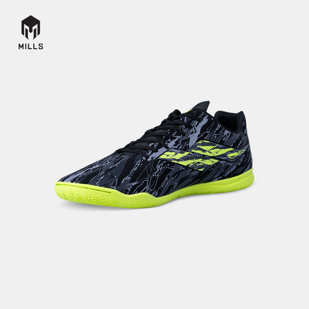 MILLS SEPATU FUTSAL SPYRO IN BLACK/STEEL.GREY/LASER.LIME 9407808