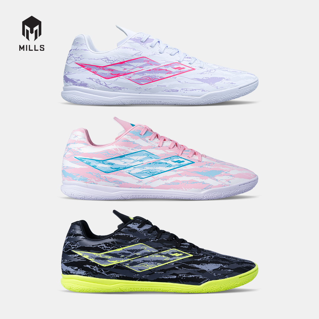 MILLS SEPATU FUTSAL SPYRO IN BLACK/STEEL.GREY/LASER.LIME 9407808