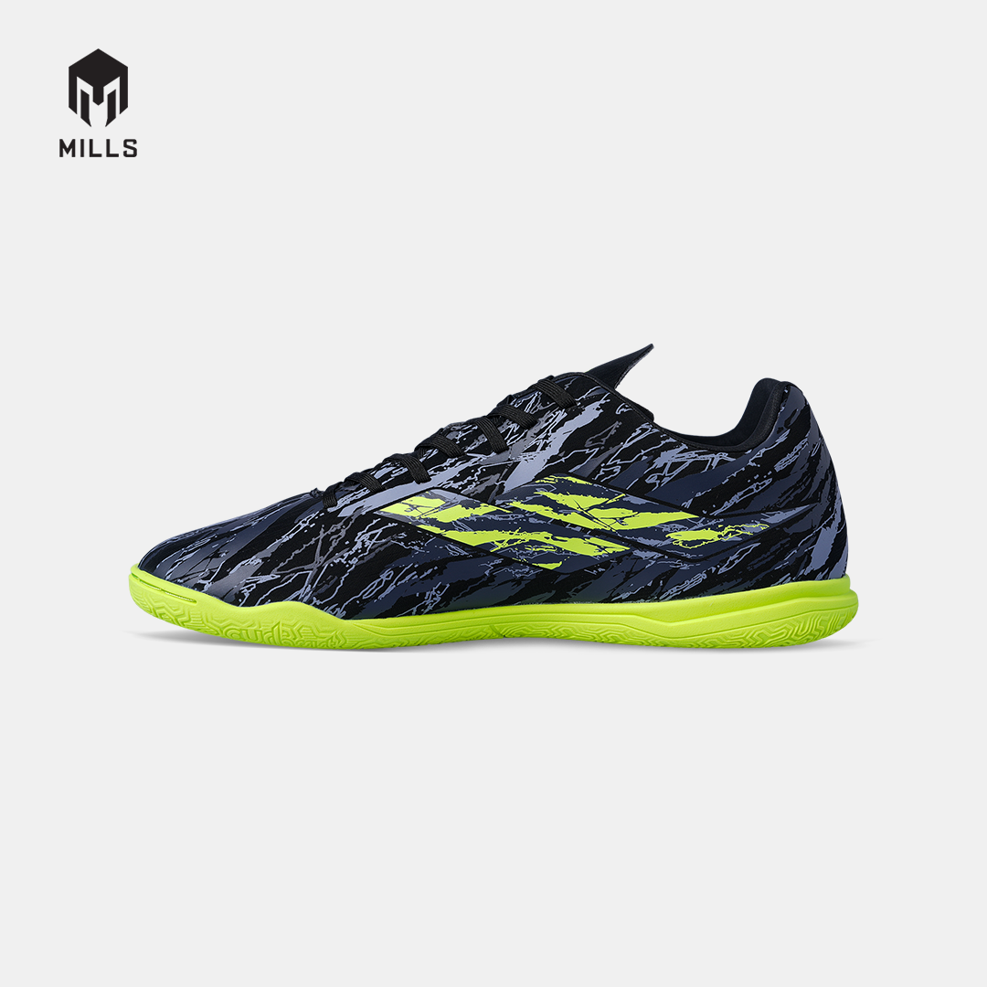MILLS SEPATU FUTSAL SPYRO IN JR BLACK/STEEL.GREY/LASER.LIME 9807808
