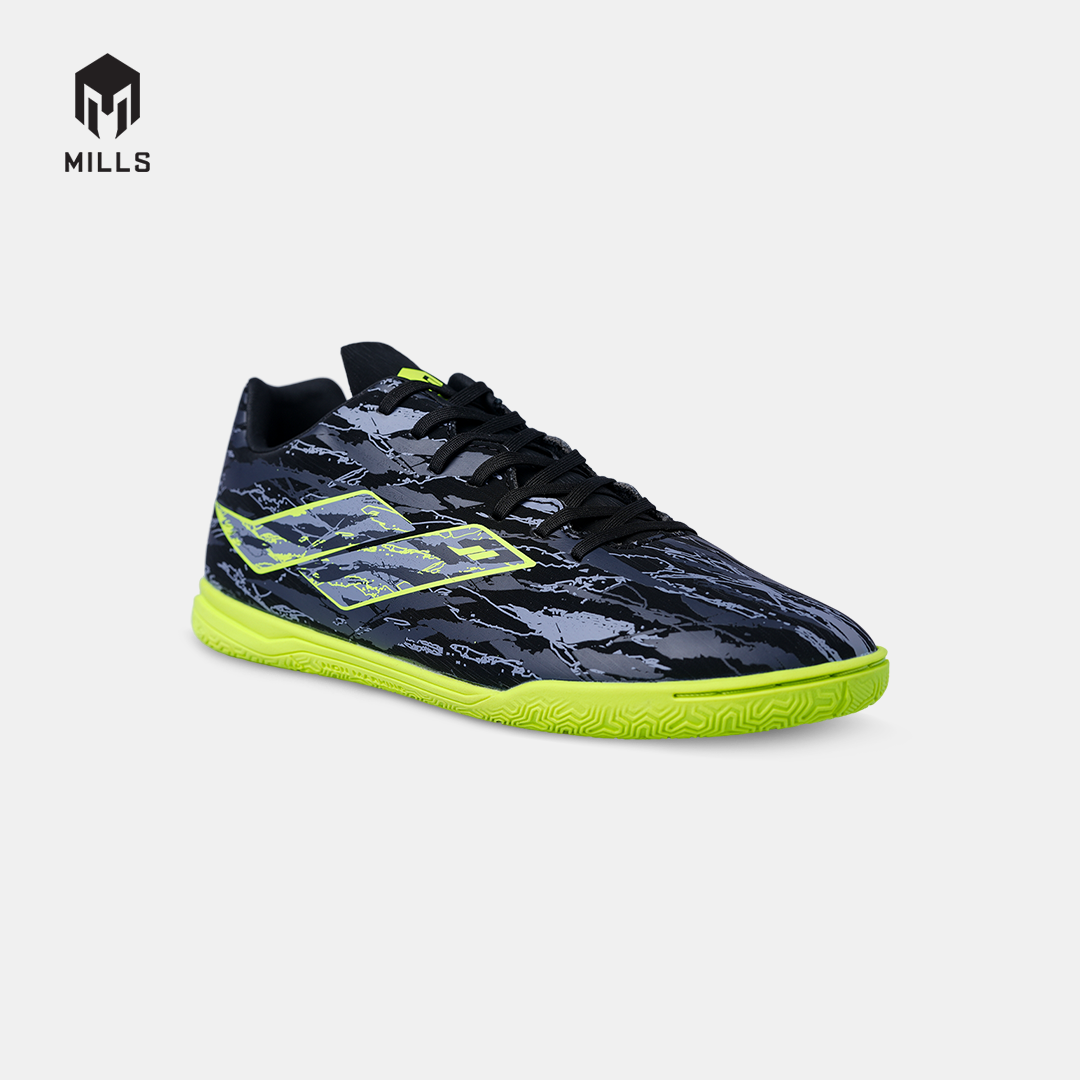 MILLS SEPATU FUTSAL SPYRO IN JR BLACK/STEEL.GREY/LASER.LIME 9807808