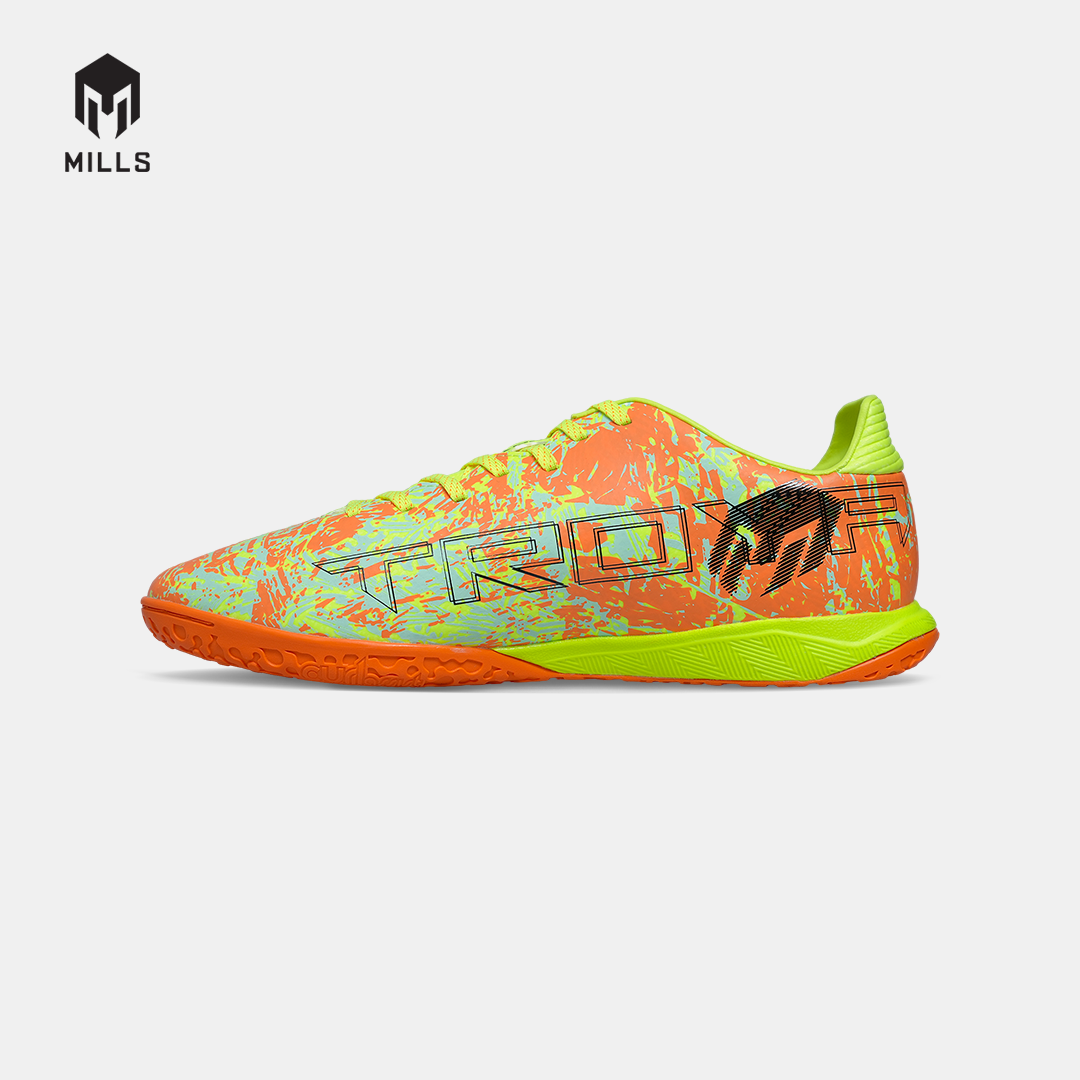 MILLS SEPATU FUTSAL TROYA 3.0 IN FRESH.ORANGE/LASER.LIME/BLACK 9408704