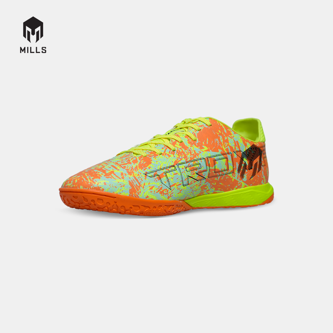 MILLS SEPATU FUTSAL TROYA 3.0 IN FRESH.ORANGE/LASER.LIME/BLACK 9408704
