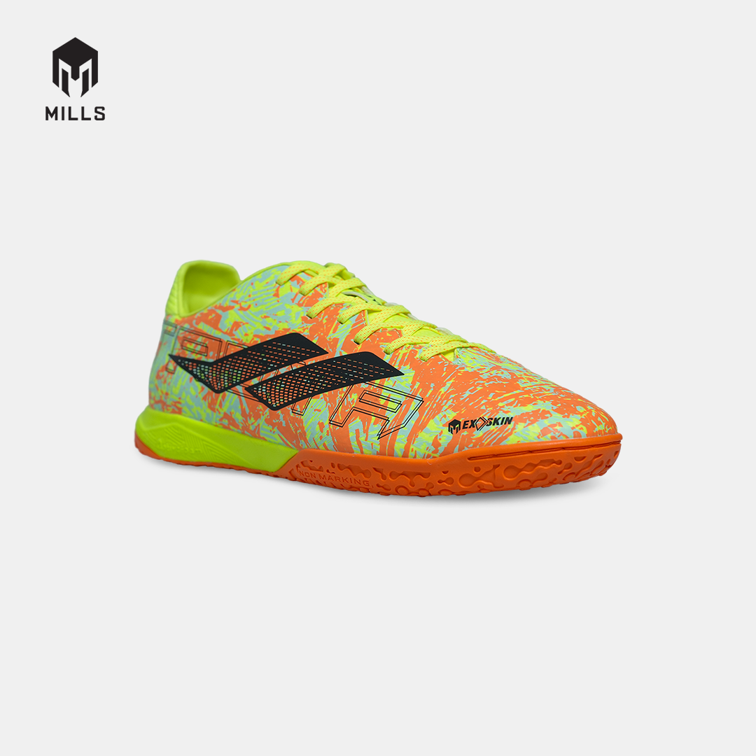 MILLS SEPATU FUTSAL TROYA 3.0 IN FRESH.ORANGE/LASER.LIME/BLACK 9408704