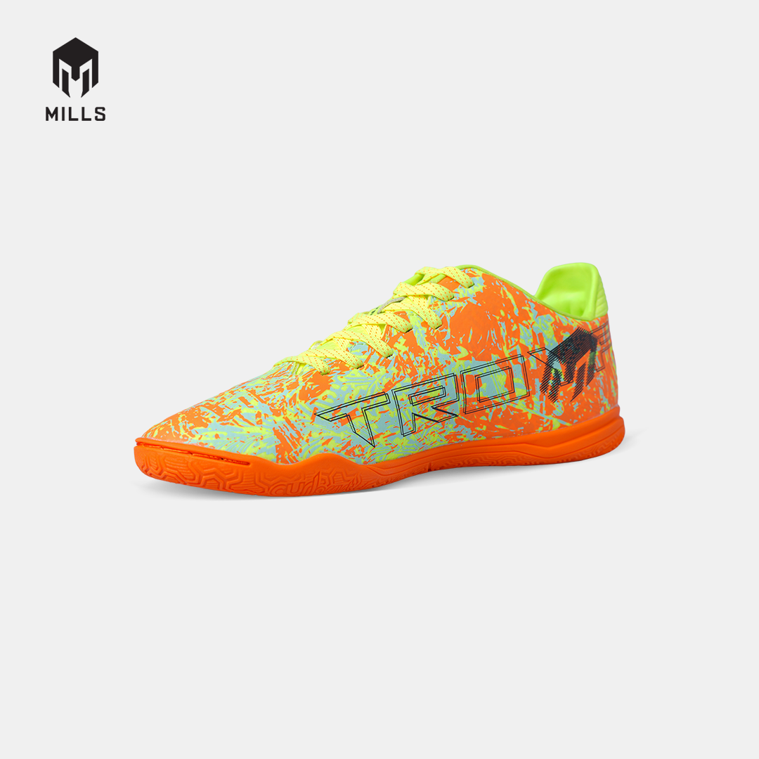 MILLS SEPATU FUTSAL TROYA 3.0 IN JR FRESH.ORANGE/LASER.LIME/BLACK 9808704
