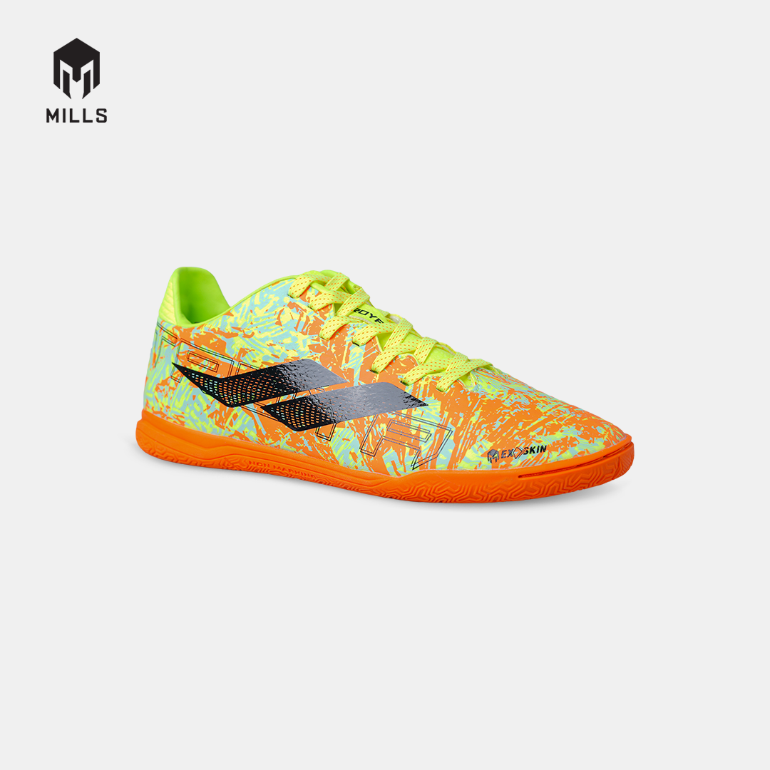 MILLS SEPATU FUTSAL TROYA 3.0 IN JR FRESH.ORANGE/LASER.LIME/BLACK 9808704
