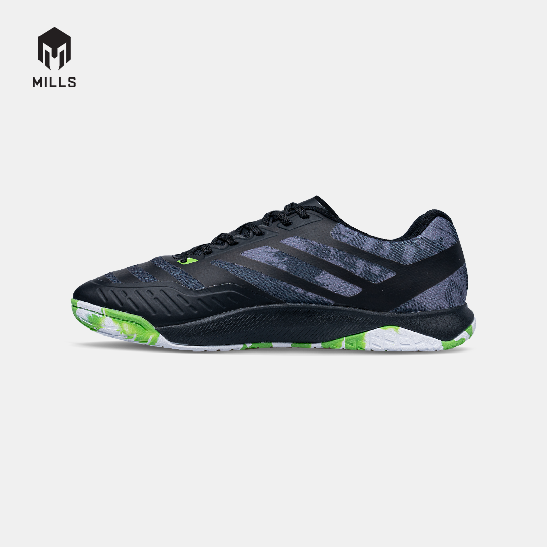 MILLS SEPATU FUTSAL VOLTASALA ALVEZ BLACK/WHITE/GREEN 9501808