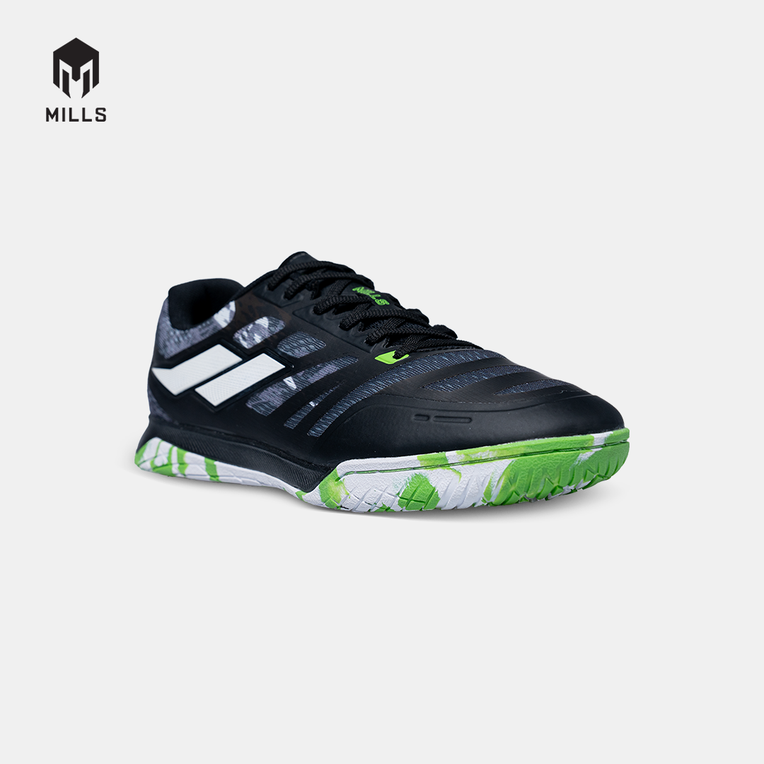 MILLS SEPATU FUTSAL VOLTASALA ALVEZ BLACK/WHITE/GREEN 9501808