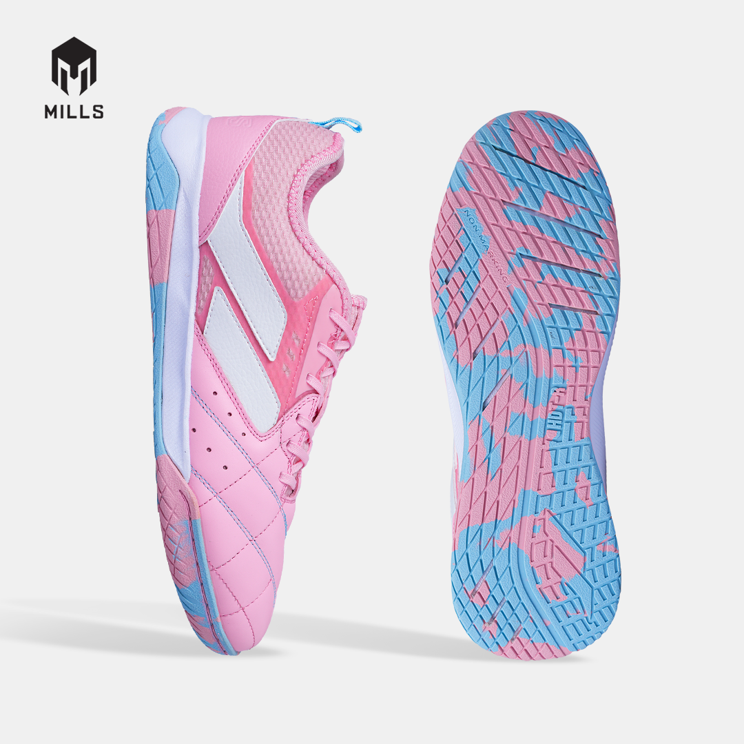MILLS SEPATU FUTSAL VOLTASALA LEON M2 LEA COTTON.PINK/WHITE/AQUA.BLUE 9502602