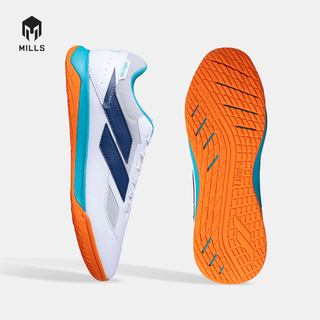 MILLS SEPATU FUTSAL VOLTASALA MIRAGE M2 WHITE/JAVA.CYAN/FRESH.ORANGE 9502205