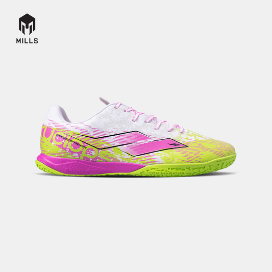 MILLS Sepatu Futsal Xyclops Speedfreak 1.2 Prime IN White/Lime.Green/Pink 9406004