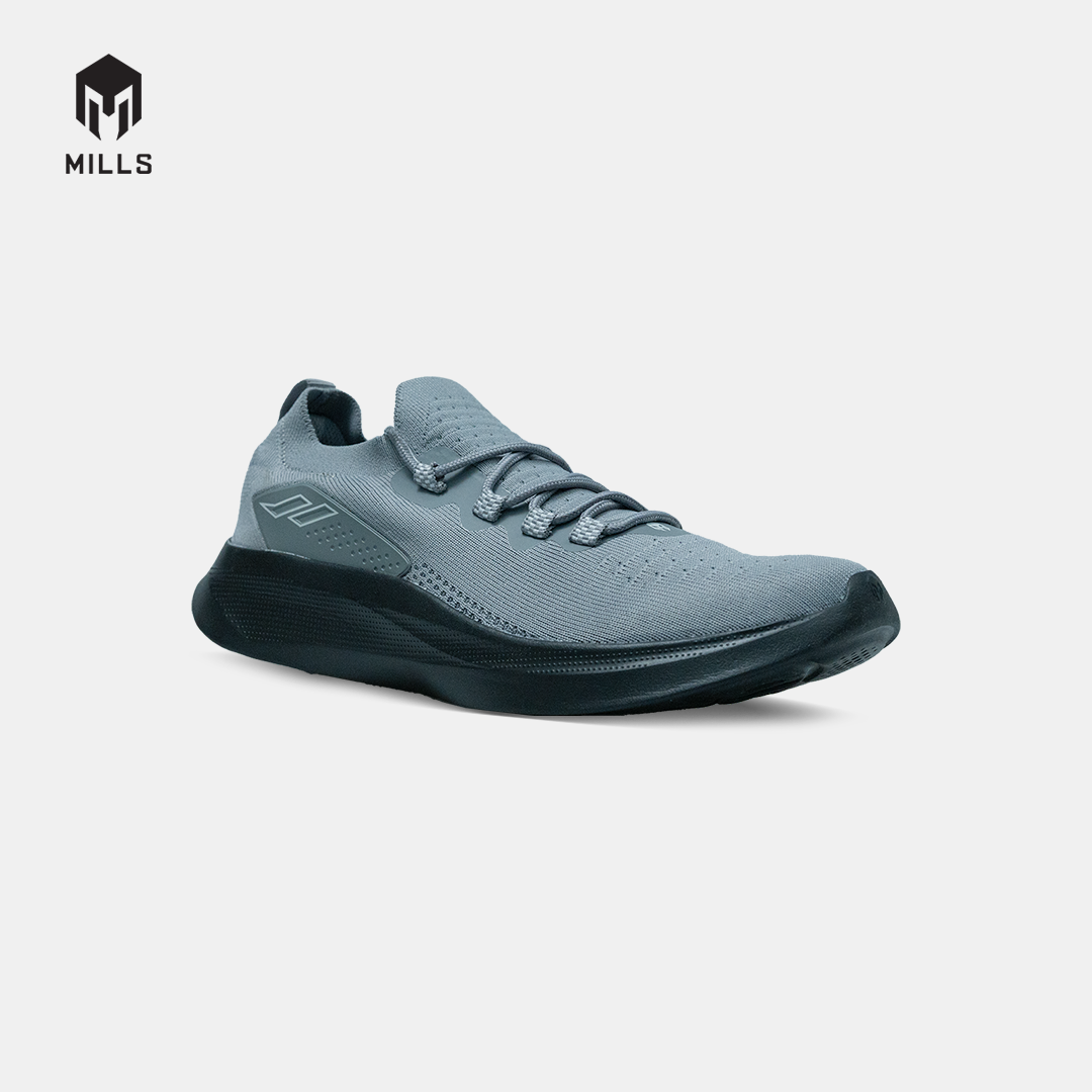 MILLS SEPATU LARI RUNNING SHOES CRUZ GREY/BLACK 9105807