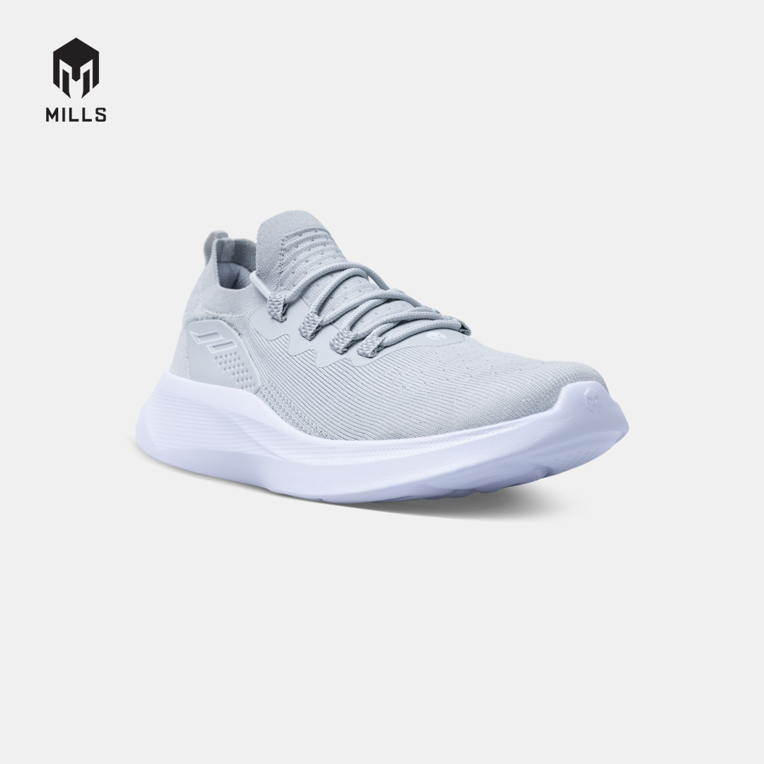 MILLS SEPATU LARI RUNNING SHOES CRUZ GREY/WHITE 9105802