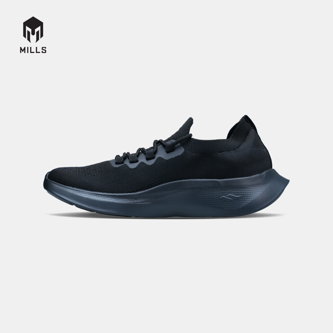 MILLS SEPATU LARI RUNNING SHOES CRUZ TRIPLE BLACK 9105803
