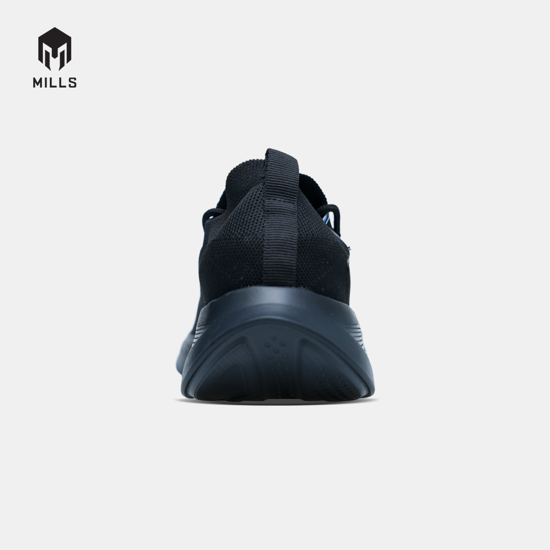 MILLS SEPATU LARI RUNNING SHOES CRUZ TRIPLE BLACK 9105803