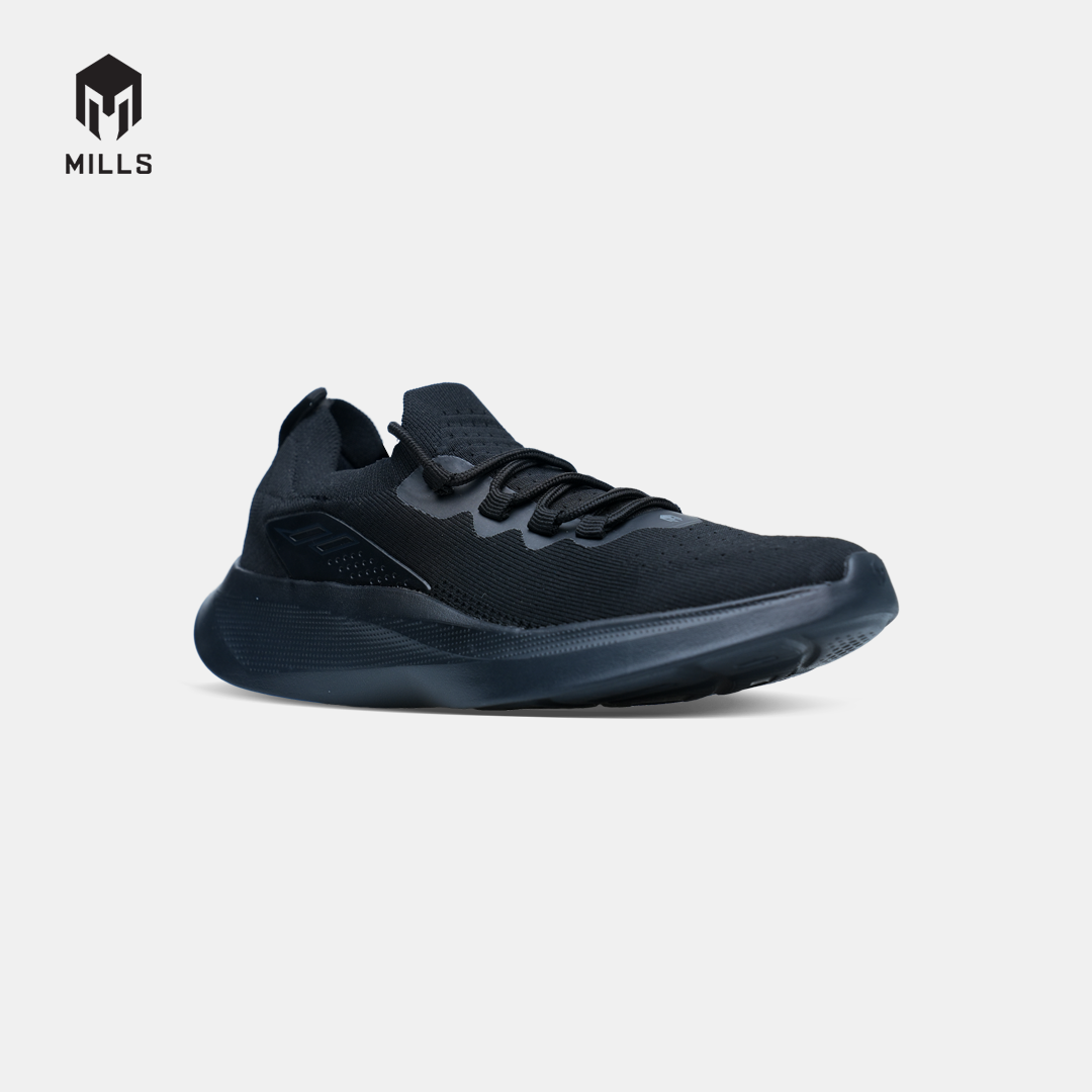 MILLS SEPATU LARI RUNNING SHOES CRUZ TRIPLE BLACK 9105803