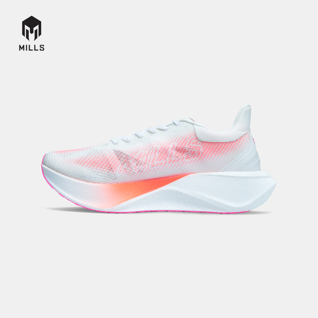 MILLS SEPATU LARI WANITA WOMEN RUNNING SHOES DYNAPLATE RUSH M2 FL WHITE/IGNITE.PEACH/HOT PINK 9106702