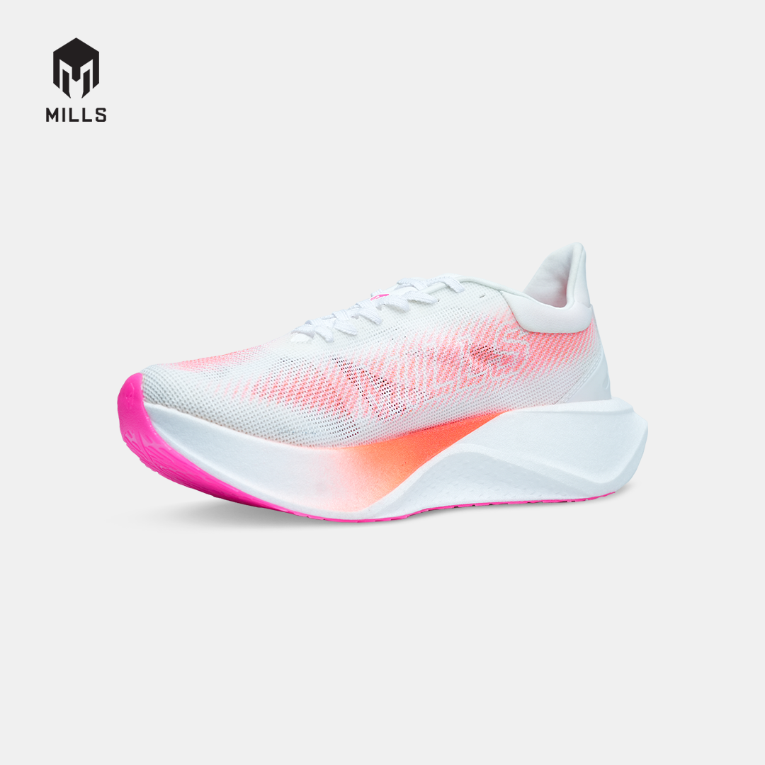 MILLS SEPATU LARI WANITA WOMEN RUNNING SHOES DYNAPLATE RUSH M2 FL WHITE/IGNITE.PEACH/HOT PINK 9106702
