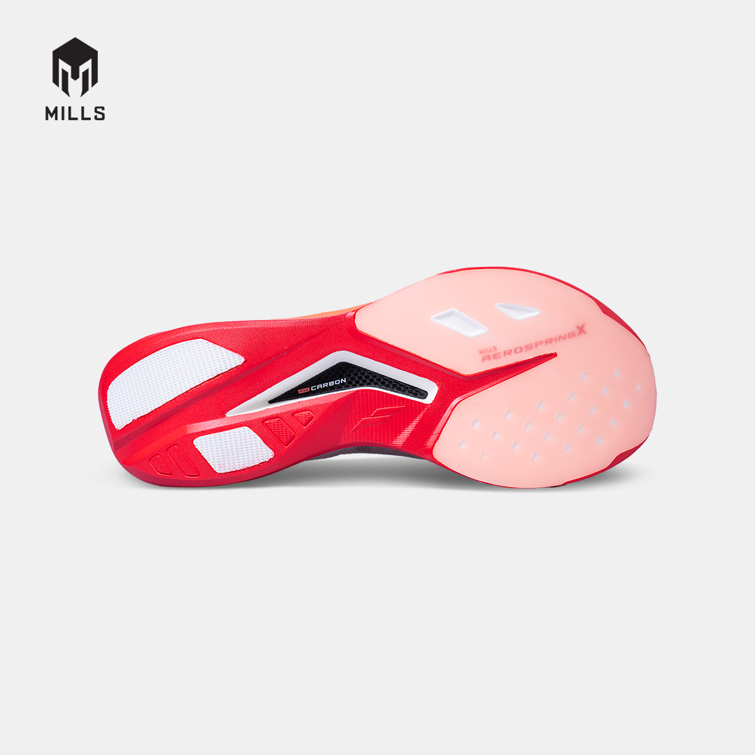 MILLS SEPATU LARI RUNNING SHOES ENERCHARGE M1 WHITE/RED/HOT CORAL 9105310