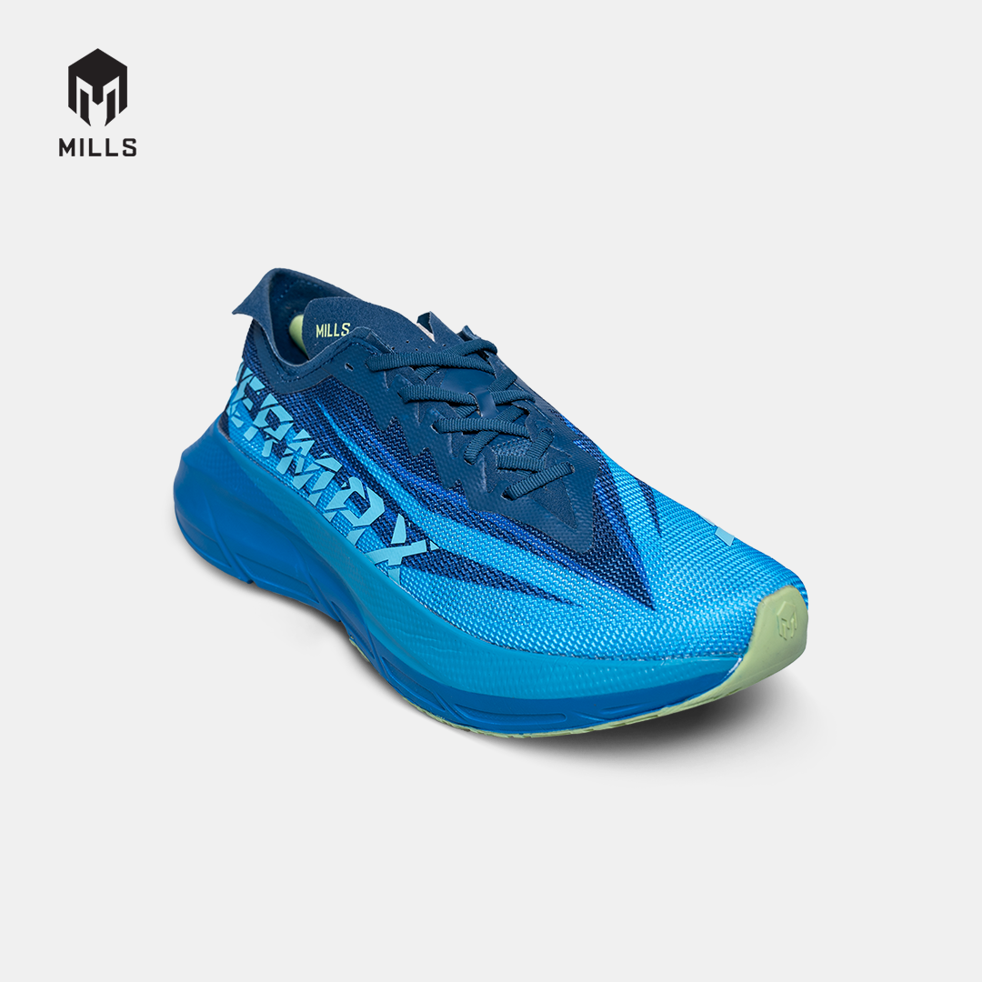MILLS SEPATU LARI RUNNING SHOES ENERMAX CUSHION M3 NAVY/BLUE/LIME.GREEN 9104201